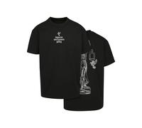 T-Shirt "Upscale by Mister Tee Herren Justice Oversize Tee", Jungen, Gr. S, schwarz, 100% Baumwolle, UPSCALE BY MISTER TEE, bedruckt, normal, Rundhals, Shirts T-Shirt (94645668-S) schwarz