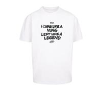 T-Shirt "Upscale by Mister Tee Herren Like A Legend Oversize Tee", Herren, Gr. L, weiß, 100% Baumwolle, UPSCALE BY MISTER TEE, bedruckt, oversize, Rundhals, Shirts T-Shirt (54134045-L)