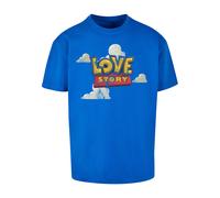 T-Shirt "Upscale by Mister Tee Herren Love Story Heavy Oversize Tee", Damen, Gr. XS, cobaltblau, 100% Baumwolle, UPSCALE BY MISTER TEE, bedruckt, oversize, Rundhals, Shirts T-Shirt (95613820-XS) cobal
