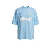 T-Shirt "Upscale by Mister Tee Motorsport Heavy Oversize Sleeve Tee", Jungen, Gr. S, balticblau, 100% Baumwolle, UPSCALE BY MISTER TEE, bedruckt, oversize, Rundhals, Shirts T-Shirt (84334269-S) baltic