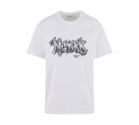 T-Shirt "Upscale by Mister Tee NY Graffiti Oversize Tee", Damen, Gr. XL, weiß, 100% Baumwolle, UPSCALE BY MISTER TEE, bedruckt, oversize, Rundhals, Shirts T-Shirt (67778368-XL) weiß