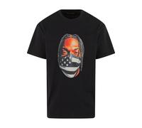 T-Shirt "Upscale by Mister Tee Psycho Man Oversize Tee", Damen, Gr. M, schwarz, 100% Baumwolle, UPSCALE BY MISTER TEE, bedruckt, oversize, Rundhals, Shirts T-Shirt (86303269-M) schwarz