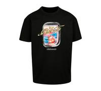 T-Shirt "Upscale by Mister Tee Sip&Fly Heavy Oversize Tee", Damen, Gr. M, schwarz, 100% Baumwolle, UPSCALE BY MISTER TEE, bedruckt, oversize, Rundhals, Shirts T-Shirt (98064325-M) schwarz