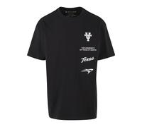 T-Shirt "Upscale by Mister Tee Texas Longhorns Leather Oversize Tee", Jungen, Gr. L, schwarz, 100% Baumwolle, UPSCALE BY MISTER TEE, bedruckt, oversize, Rundhals, Shirts T-Shirt (62886965-L) schwarz