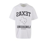 T-Shirt "Upscale by Mister Tee Texas Longhorns Mirrored Oversize Tee", Jungen, Gr. XXL, weiß, 100% Baumwolle, UPSCALE BY MISTER TEE, bedruckt, oversize, Rundhals, Shirts T-Shirt (75699744-XXL) weiß