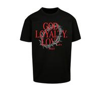 T-Shirt "Upscale by Mister Tee Unisex God Loyalty Love Oversize Tee", Damen, Gr. L, schwarz, 100% Baumwolle, UPSCALE BY MISTER TEE, unifarben, oversize, Rundhals, Shirts T-Shirt (77326147-L) schwarz