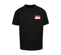 T-Shirt "Upscale by Mister Tee Unisex Hey My Name Is Oversize Tee", Damen, Gr. XS, schwarz, 100% Baumwolle, UPSCALE BY MISTER TEE, unifarben, oversize, Rundhals, Shirts T-Shirt (95215267-XS) schwarz