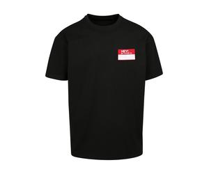 T-Shirt "Upscale by Mister Tee Unisex Hey My Name Is Oversize Tee", Jungen, Gr. XS, schwarz, 100% Baumwolle, UPSCALE BY MISTER TEE, unifarben, oversize, Rundhals, Shirts T-Shirt (95215267-XS) schwarz
