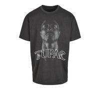 T-Shirt "Upscale by Mister Tee Unisex Tupac Up Oversize Tee", Jungen, Gr. S, schwarz (charcoal), 100% Baumwolle, UPSCALE BY MISTER TEE, unifarben, oversize, Rundhals, Shirts T-Shirt (15837160-S) charc
