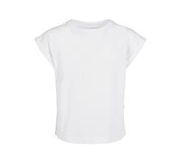 T-Shirt URBAN CLASSICS "Urban Classics Damen Girls Organic Extended Shoulder Tee", Mädchen, Gr. 134/140, weiß, 100% Baumwolle, unifarben, loose fit, Rundhals, Shirts T-Shirt (44971152-134) weiß