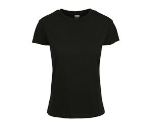 T-Shirt URBAN CLASSICS "Urban Classics Damen Ladies Basic Box Tee", Mädchen, Gr. 3XL, schwarz, 100% Baumwolle, unifarben, normal, Rundhals, Shirts T-Shirt (98486550-XXXL) schwarz
