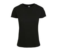 T-Shirt URBAN CLASSICS "Urban Classics Damen Ladies Basic Box Tee", Mädchen, Gr. L, schwarz, 100% Baumwolle, unifarben, normal, Rundhals, Shirts T-Shirt (98486550-L) schwarz