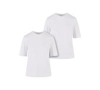 T-Shirt URBAN CLASSICS "Urban Classics Damen Ladies Classy Tee 2-Pack", Damen, Gr. XL, weiß (weiß, weiß), 100% Baumwolle, unifarben, normal, Rundhals, Shirts T-Shirt (16551342-XL) weiß, weiß