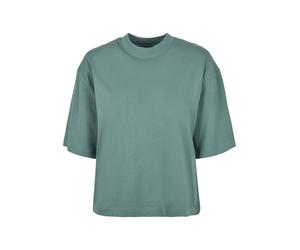 T-Shirt URBAN CLASSICS "Urban Classics Damen Ladies Organic Oversized Tee", Damen, Gr. XXL, grün (paleleaf), 100% Baumwolle, unifarben, oversize, Rundhals, Shirts T-Shirt (99844038-XXL) paleleaf