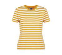 Urban Classics Damen T-Shirt Ladies Regular Striped Tee gestreift Loose Fit Weiß/Magicmango XS