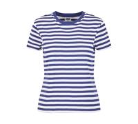 T-Shirt URBAN CLASSICS "Urban Classics Damen Ladies Regular Striped Tee", Damen, Gr. XXL, weiß, city rot, 100% Baumwolle, gestreift, loose fit, Rundhals, Shirts T-Shirt (98541634-XXL) weiß, city rot