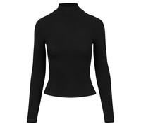 T-Shirt URBAN CLASSICS "Urban Classics Damen Ladies Turtleneck Longsleeve", Damen, Gr. XL, schwarz, 95% Viskose, 5% Elasthan, unifarben, slim fit, Rundhals, Shirts T-Shirt (63025038-XL) schwarz