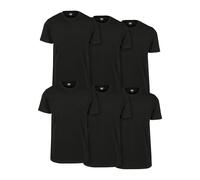 Urban Classics T-Shirt Herren Basic Tee 6er-Pack 100% Baumwolle Rundhals Regular Fit Schwarz Gr. S