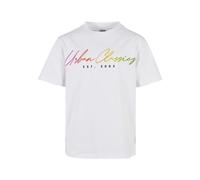 Urban Classics Boys Script Logo T-Shirt in Gr. 134140 in Weiß