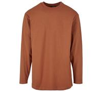 T-Shirt URBAN CLASSICS "Urban Classics Herren Heavy Oversized Garment Dye Longsleeve", Damen, Gr. M, terracotta, 100% Baumwolle, unifarben, oversize, Rundhals, Shirts T-Shirt (27191401-M) terracotta