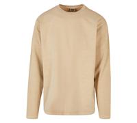 T-Shirt URBAN CLASSICS "Urban Classics Herren Heavy Oversized Garment Dye Longsleeve", Damen, Gr. M, unionbeige, 100% Baumwolle, unifarben, oversize, Rundhals, Shirts T-Shirt (38794649-M) unionbeige