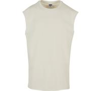 Urban Classics Herren T-Shirt Open Edge Sleeveless Tee, ärmelloses T-Shirt für Männer, Rundhals, Baumwolle, whitesand, 4XL