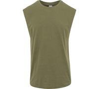 T-Shirt URBAN CLASSICS "Urban Classics Herren Open Edge Sleeveless Tee", Jungen, Gr. 3XL, grün (olive), 100% Baumwolle, unifarben, loose fit, Rundhals, Shirts T-Shirt (18561917-XXXL) olive