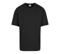 T-Shirt URBAN CLASSICS "Urban Classics Herren Organic Oversized Rib Tee", Damen, Gr. S, schwarz, 100% Baumwolle, unifarben, oversize, Rundhals, Shirts T-Shirt (52398766-S) schwarz