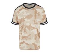T-Shirt URBAN CLASSICS "Urban Classics Herren Oversized Mesh AOP Tee", Damen, Gr. L, simplesandcamo, 100% Polyester, bedruckt, normal, Rundhals, Shirts T-Shirt (51630008-L) simplesandcamo