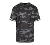 T-Shirt URBAN CLASSICS "Urban Classics Herren Oversized Mesh AOP Tee", Jungen, Gr. M, schwarzcamo, 100% Polyester, bedruckt, normal, Rundhals, Shirts T-Shirt (50086359-M) schwarzcamo