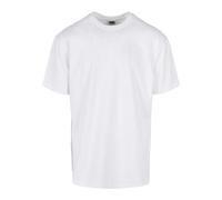 T-Shirt URBAN CLASSICS "Urban Classics Herren Triangle Tee", Jungen, Gr. 5XL, weiß, 100% Baumwolle, unifarben, oversize, Rundhals, Shirts T-Shirt (38698444-5XL) weiß