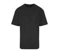 T-Shirt URBAN CLASSICS "Urban Classics Herren Waffle Tee", Jungen, Gr. 4XL, schwarz, 65% Polyester, 35% Baumwolle, unifarben, oversize, Rundhals, Shirts T-Shirt (11330226-4XL) schwarz