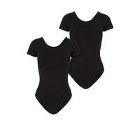 T-Shirt URBAN CLASSICS "Urban Classics Ladies Organic Stretch Jersey 2-Pack", Damen, Gr. 5XL, schwarz schwarz, 95% Baumwolle, 5% Elasthan, unifarben, slim fit, U-Boot-Ausschnitt, Shirts T-Shirt (29446