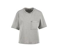 T-Shirt URBAN CLASSICS "Urban Classics Ladies Washed Jersey Boxy Shirt", Damen, Gr. 3XL, steelgrau, 83% Baumwolle, 17% Polyester, unifarben, normal, Rundhals, Shirts T-Shirt (10665535-XXXL) steelgrau