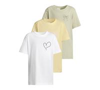 Urban Classics T-Shirt 3 Pack - Kurzarm - Bow & Butterfly & Heart White+softsalvi softyellow, 110/116