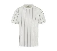 Urban Classics T-Shirt Printed Pinstripe Tee TB7311 Offwhite/Weiß/Schwarz Größe 4XL