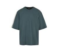 T-Shirt URBAN CLASSICS "Urban Classics Tennis Core Tee", Damen, Gr. S, bottlegrün, 70% Baumwolle, 30% Polyester (Sorona), mehrfarbig, oversize, Rundhals, Shirts T-Shirt (16483250-S) bottlegrün