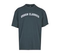 T-Shirt URBAN CLASSICS "Urban Classics UC College Logo Tall Tee", Damen, Gr. S, bottlegrün, 100% Baumwolle, bedruckt, oversize, Rundhals, Shirts T-Shirt (87772029-S)
