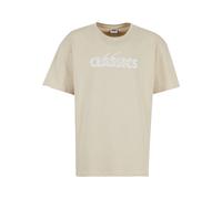 T-Shirt URBAN CLASSICS "Urban Classics UC Cursive Bold Logo Heavy Oversized Tee", Damen, Gr. M, sand, 100% Baumwolle, bedruckt, oversize, Rundhals, Shirts T-Shirt (64643636-M) sand
