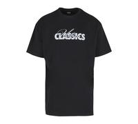 T-Shirt URBAN CLASSICS "Urban Classics UC Cursive Bold Logo Heavy Oversized Tee", Jungen, Gr. L, schwarz, 100% Baumwolle, bedruckt, oversize, Rundhals, Shirts T-Shirt (84271808-L) schwarz