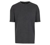 T-Shirt URBAN CLASSICS "Urban Classics Washed Rib Tee", Jungen, Gr. XL, schwarz, 95% Baumwolle, 5% Elasthan, unifarben, oversize, Rundhals, Shirts T-Shirt (98480454-XL) schwarz