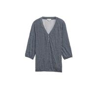TOM TAILOR - Plus Size - Crinkle Blusenshirt printed blue white minimal 50
