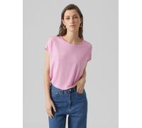 T-Shirt VERO MODA "VMAVA PLAIN SS TOP JRS NOOS", Damen, Gr. S, rosa (bonbon), Jersey, Obermaterial: 95% Lyocell, 5% Elasthan, unifarben, regular fit normal, Rundhals, Shirts T-Shirt, Materialmix, regu