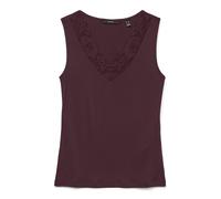 T-Shirt VERO MODA "VMROSA SL V-NECK TOP JRS NOOS", Damen, Gr. L, lila (winetasting), Jersey, Obermaterial: 95% Viskose, 5% Elasthan, unifarben, regular fit normal, V-Ausschnitt, Shirts T-Shirt, Viskos