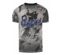 Rusty Neal Batik Herren T-Shirt No Mercy mit Front Logo Print Kurzarm (S, Anthrazit)