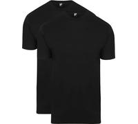 T-shirt Virginia 2-Pack Ronde Hals Zwart (3129)
