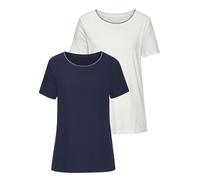 VIVANCE T-Shirt Damen blau, creme Gr.48/50