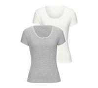VIVANCE T-Shirt Damen grau meliert, creme Gr.44/46