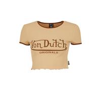 T-Shirt VON DUTCH "Von Dutch AMI T-SHIRTS", Damen, Gr. S, beige, 100% Baumwolle, unifarben, normal, Rundhals, Shirts T-Shirt (45027943-S) beige