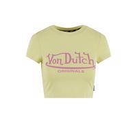 T-Shirt VON DUTCH "Von Dutch ARTA SHIRTS", Damen, Gr. XS, gelb (lime), 100% Baumwolle, bedruckt, normal, Rundhals, Shirts T-Shirt (65316730-XS) lime